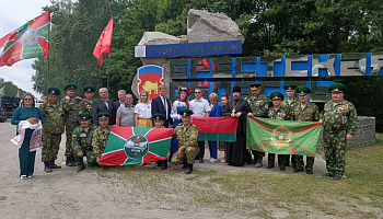 Ветераны-пограничники Лунинца встретили участников патриотического автопробега «Россия –Беларусь»