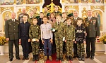 Ветераны-пограничники Пинска приняли участие в богослужении по случаю торжества в честь покровителя белорусских пограничников Архистратига Михаила