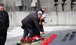 В канун Дня Победы делегация Белорусского союза ветеранов органов пограничной службы посетила Хатынь