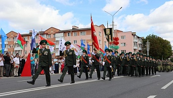 Ветераны-пограничники Лиды в День Независимости приняли участие в праздничных мероприятиях