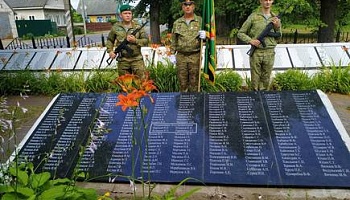 В Осиповичском районе увековечили память четверых погибших в годы войны пограничников 