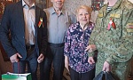 Ветераны-пограничники Гомеля  поздравили ветеранов Великой Отечественной войны с Днём Победы