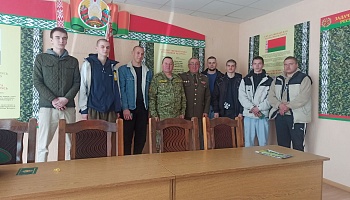 Напутствие призывникам от ветеранов-пограничников Мозыря  