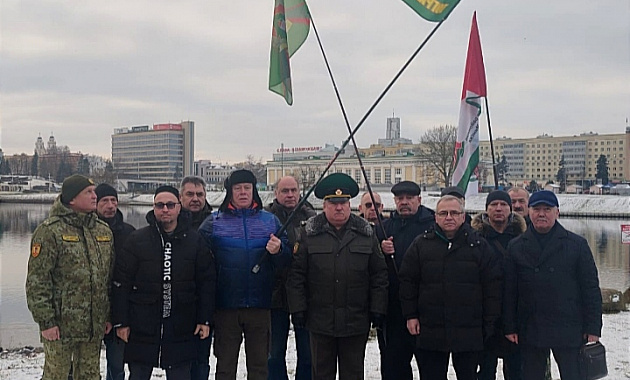 Ветераны-пограничники Минска приняли участие в митинге на острове Мужества и Скорби, посвященного 45-летию со дня ввода советских войск в Республику Афганистан 