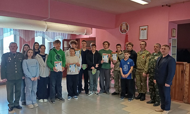 Ветераны-пограничники Лунинца провели спортивные соревнования среди старшеклассников