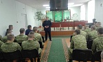 Ветераны-пограничники Мозырской районной организации поздравили военнослужащих пограничного отряда с Новым годом
